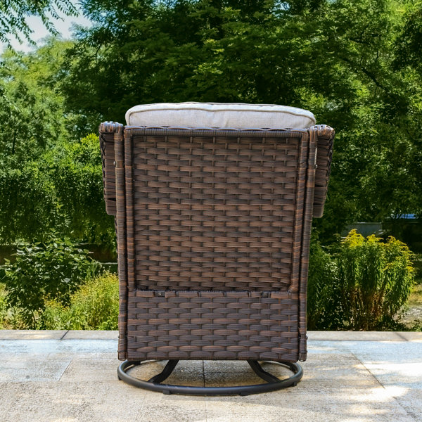 Bayou Breeze Brice Rocking Swivel Patio Chair with Cushions & Reviews